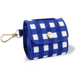 Kate Spade Gingham bag charm, key chain, accessories pouch, pet bag holder - NWT
